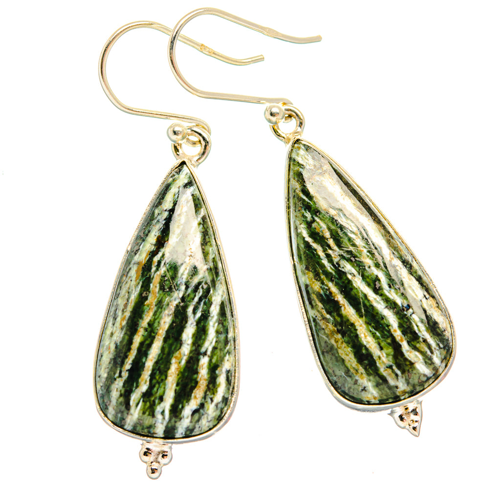 Green Swiss Opal Earrings handcrafted by Anasilvercos - EARR427899 - Photo 2