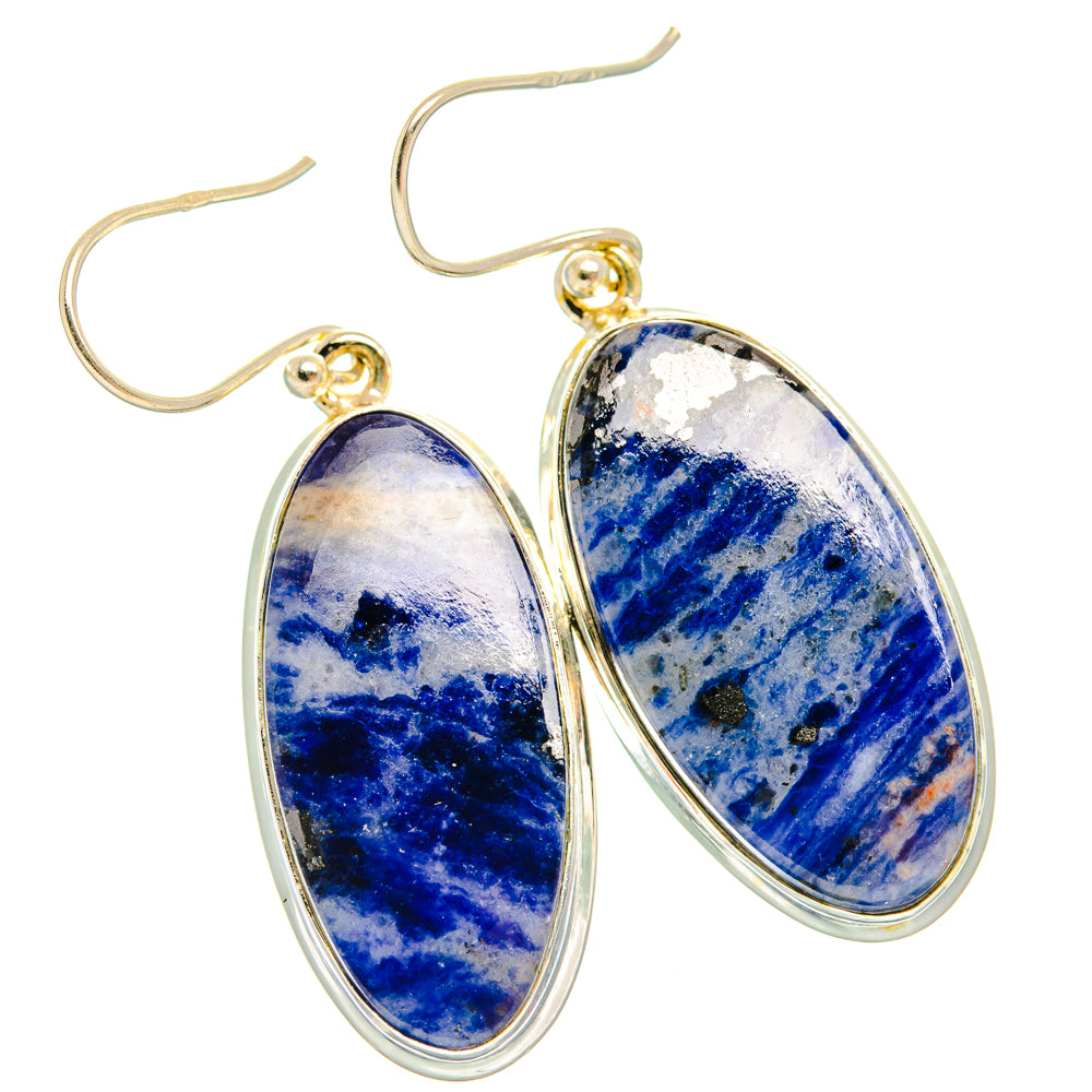 Sodalite Earrings handcrafted by Anasilvercos - EARR427902 - Photo 2