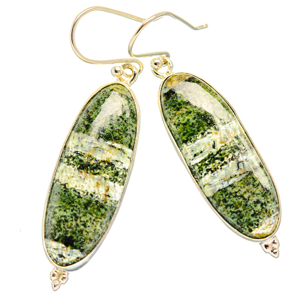Green Swiss Opal Earrings handcrafted by Anasilvercos - EARR427908 - Photo 2