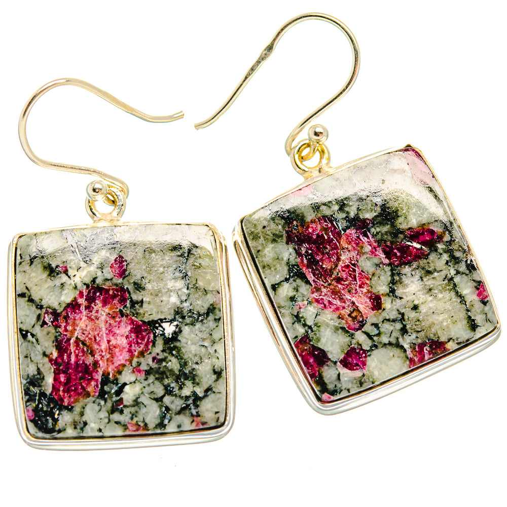 Russian Eudialyte Earrings handcrafted by Anasilvercos - EARR427927 - Photo 2