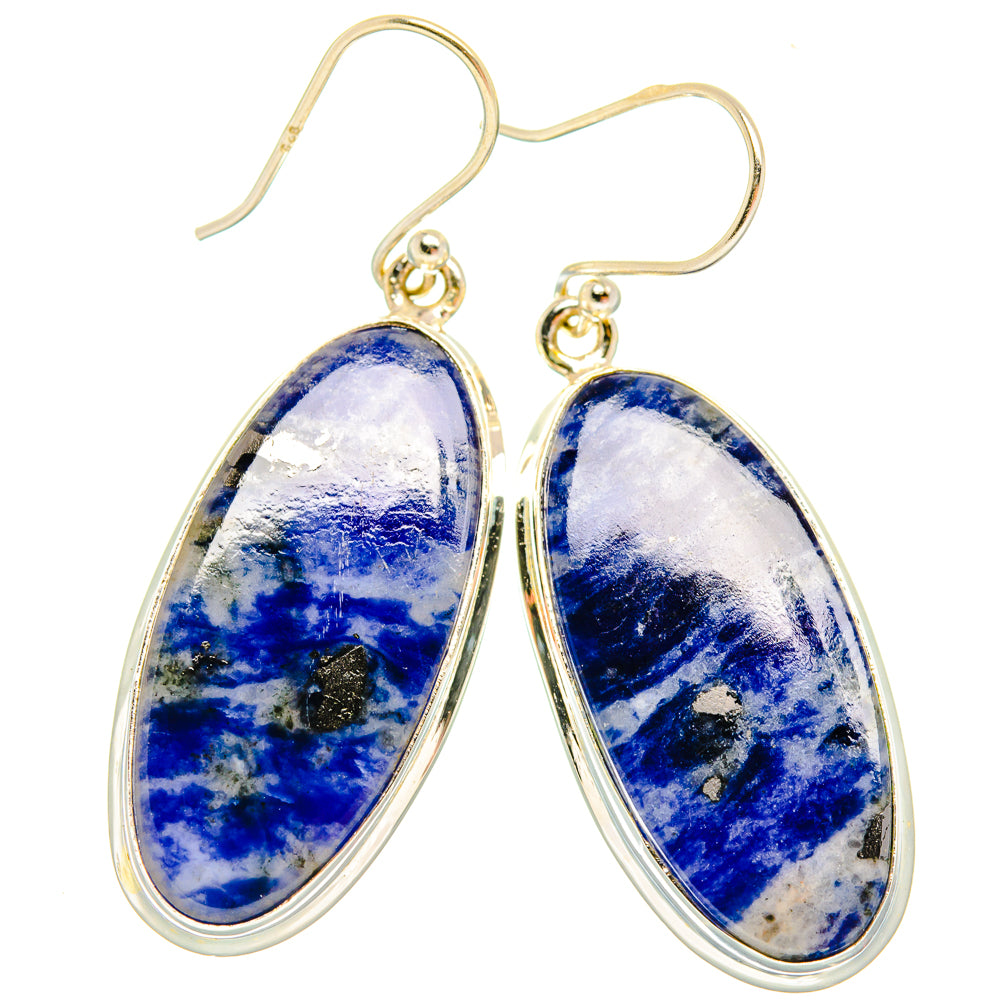 Sodalite Earrings handcrafted by Anasilvercos - EARR427931 - Photo 2