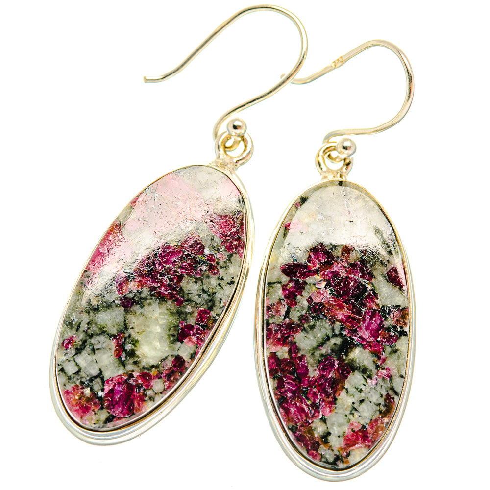 Russian Eudialyte Earrings handcrafted by Anasilvercos - EARR427934 - Photo 2