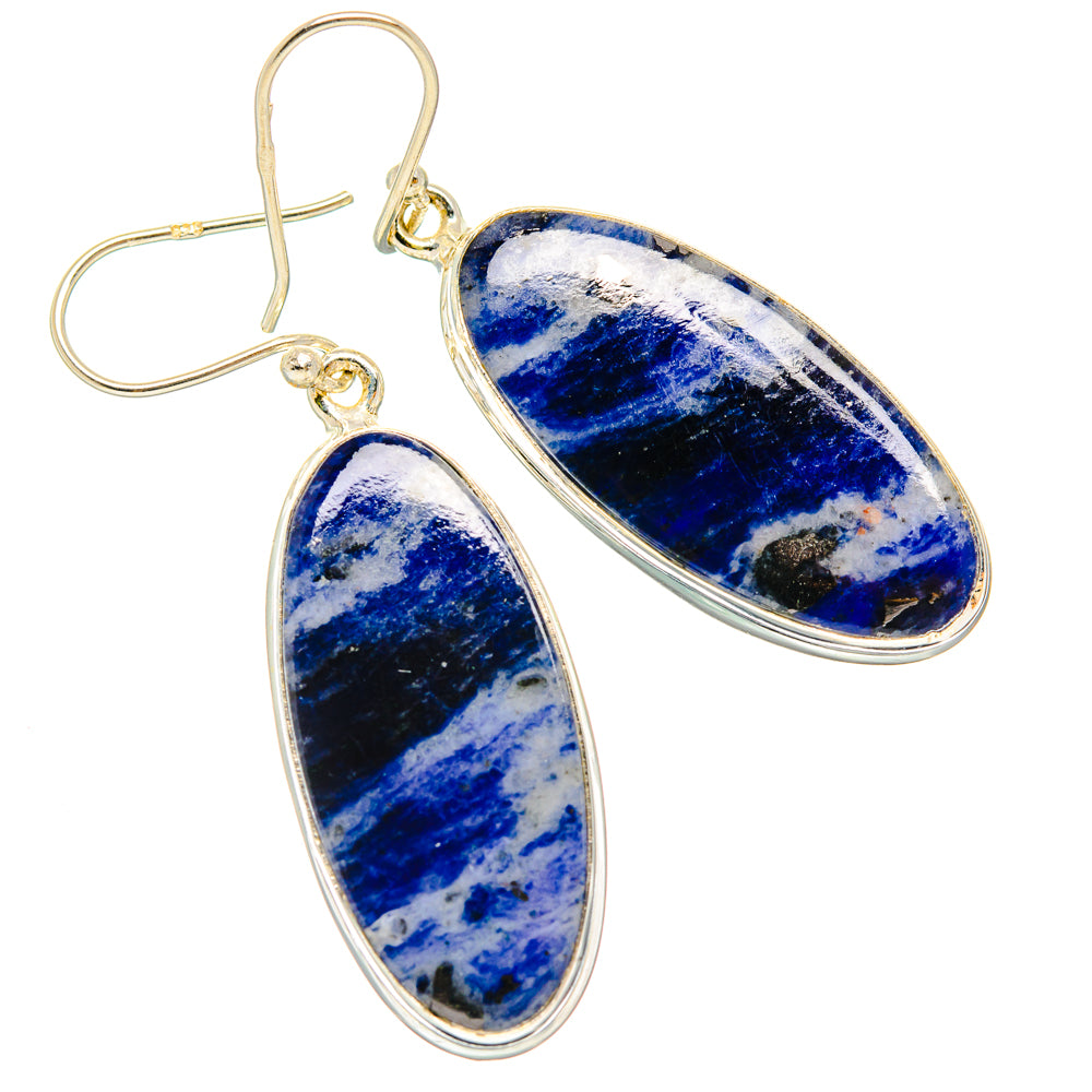 Sodalite Earrings handcrafted by Anasilvercos - EARR427945 - Photo 2