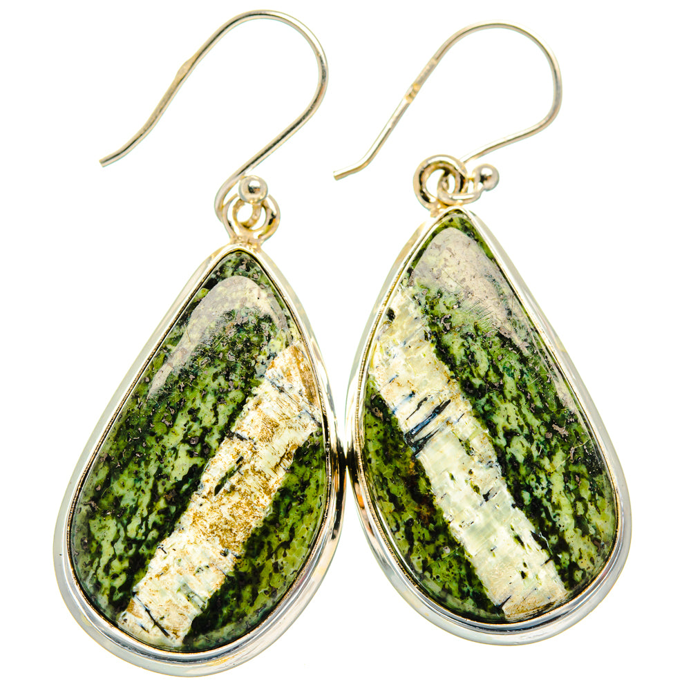 Green Swiss Opal Earrings handcrafted by Anasilvercos - EARR427946 - Photo 2
