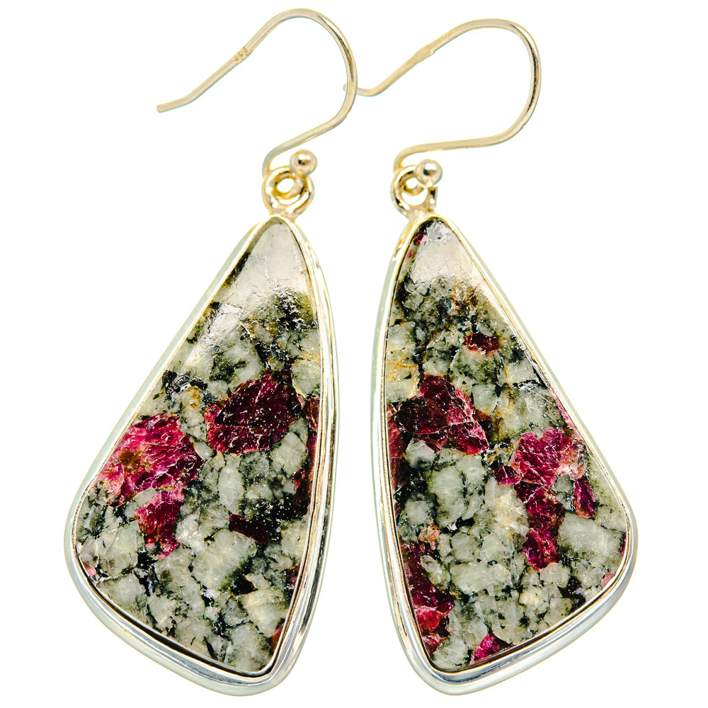 Russian Eudialyte Earrings handcrafted by Anasilvercos - EARR427947 - Photo 2