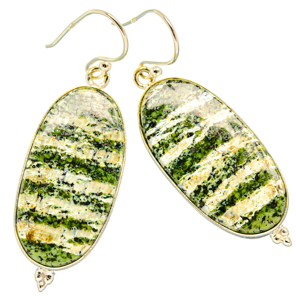 Green Swiss Opal Earrings handcrafted by Anasilvercos - EARR427948 - Photo 2