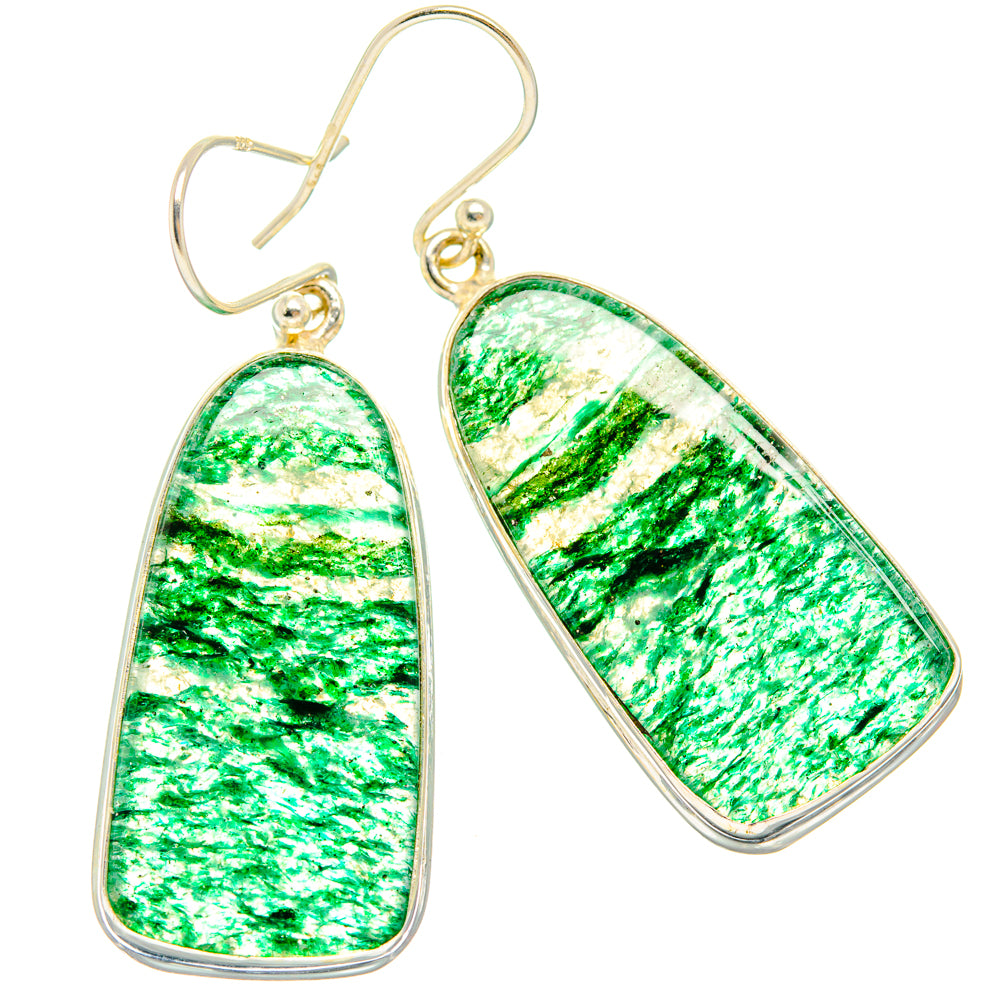 Green Aventurine Earrings handcrafted by Anasilvercos - EARR427952 - Photo 2