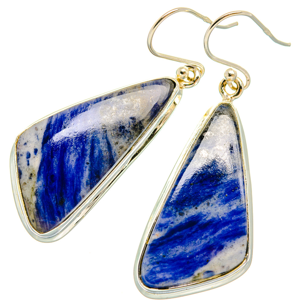 Sodalite Earrings handcrafted by Anasilvercos - EARR427966 - Photo 2