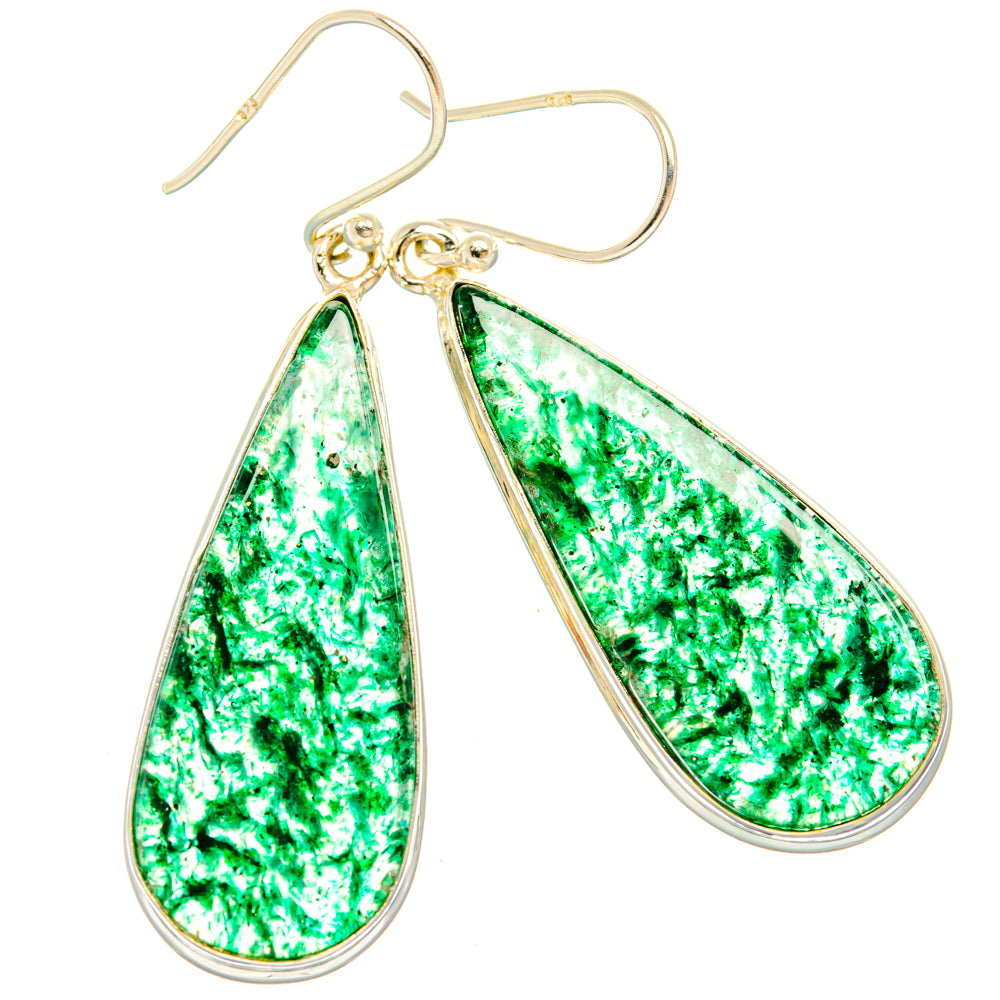 Green Aventurine Earrings handcrafted by Anasilvercos - EARR427967 - Photo 2