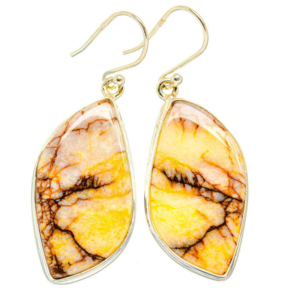 Wild Horse Jasper Earrings handcrafted by Anasilvercos - EARR427968 - Photo 2