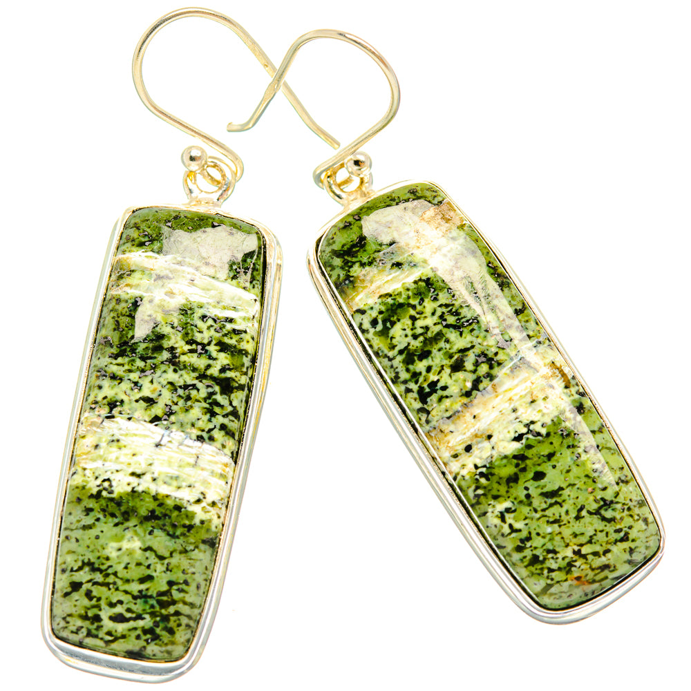 Green Swiss Opal Earrings handcrafted by Anasilvercos - EARR427969 - Photo 2
