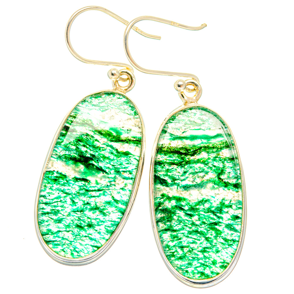 Green Aventurine Earrings handcrafted by Anasilvercos - EARR427971 - Photo 2
