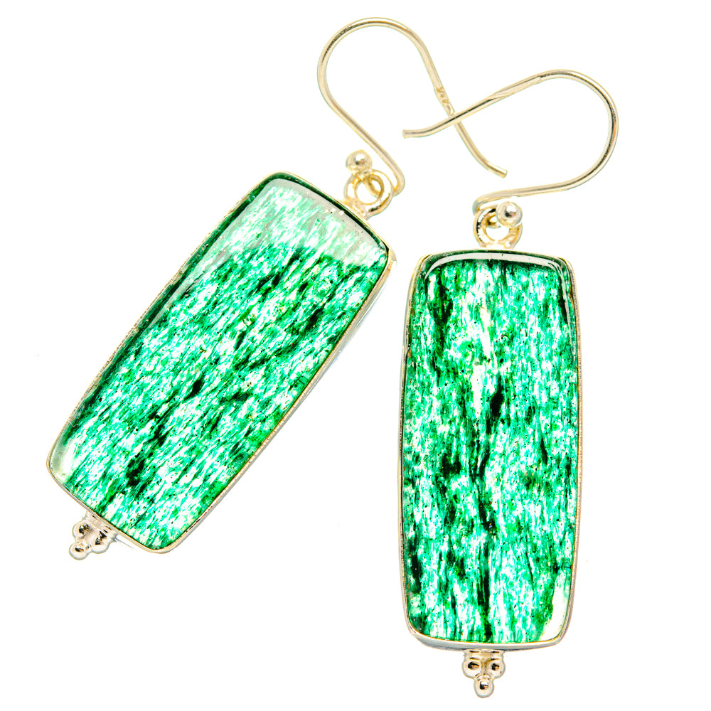 Green Aventurine Earrings handcrafted by Anasilvercos - EARR427977 - Photo 2