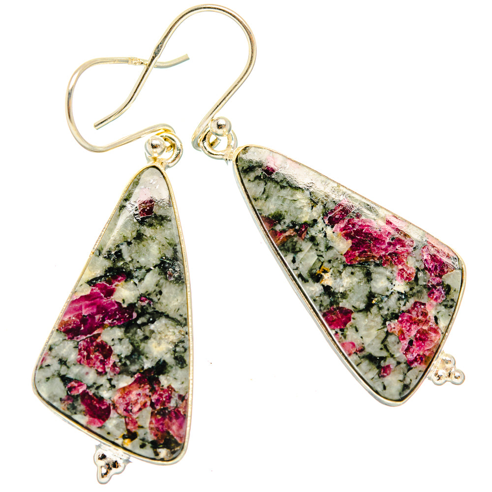 Russian Eudialyte Earrings handcrafted by Anasilvercos - EARR427979 - Photo 2