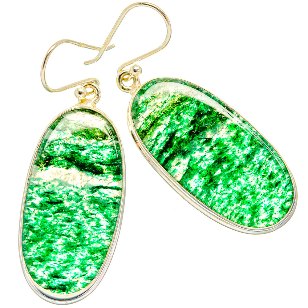 Green Aventurine Earrings handcrafted by Anasilvercos - EARR427984 - Photo 2