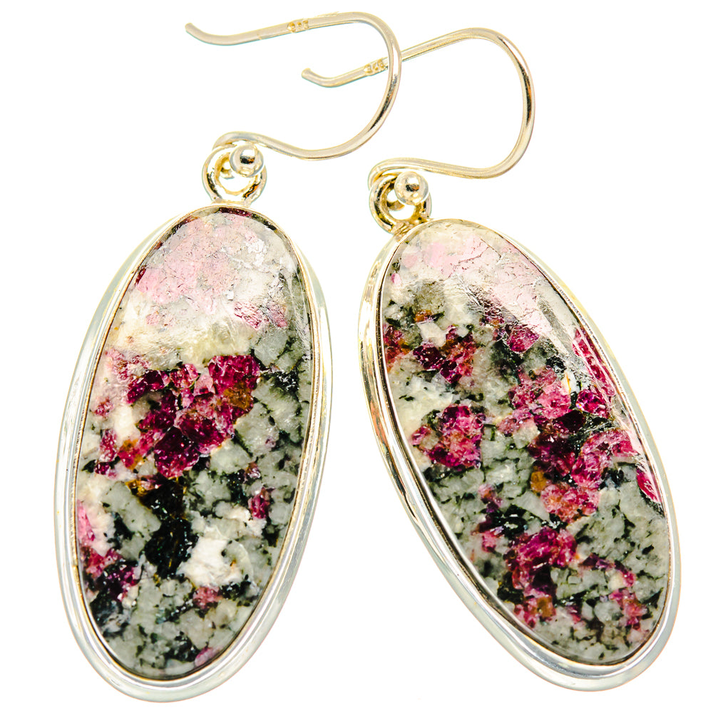 Russian Eudialyte Earrings handcrafted by Anasilvercos - EARR428001 - Photo 2