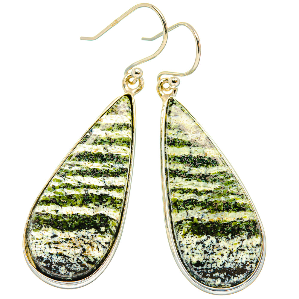 Green Swiss Opal Earrings handcrafted by Anasilvercos - EARR428003 - Photo 2