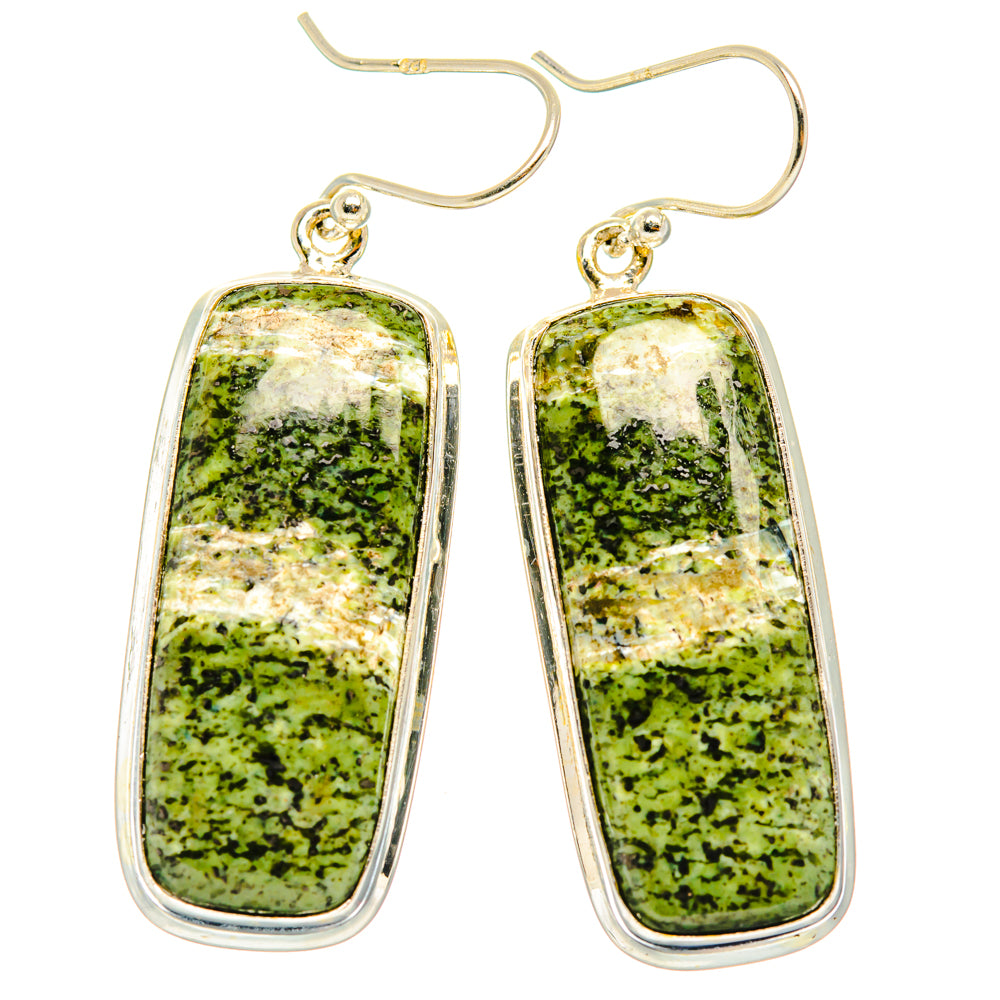 Green Swiss Opal Earrings handcrafted by Anasilvercos - EARR428007 - Photo 2