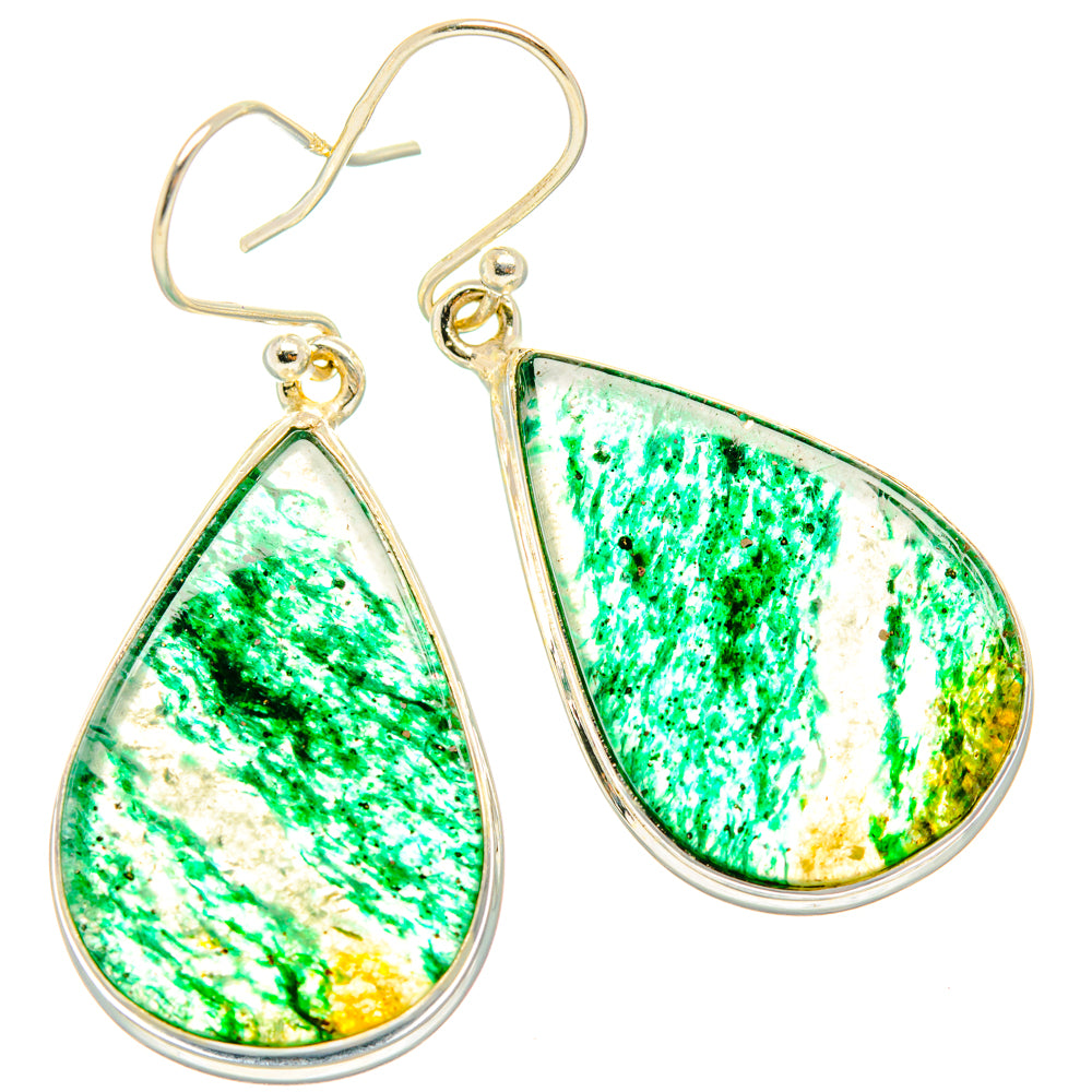 Green Aventurine Earrings handcrafted by Anasilvercos - EARR428015 - Photo 2