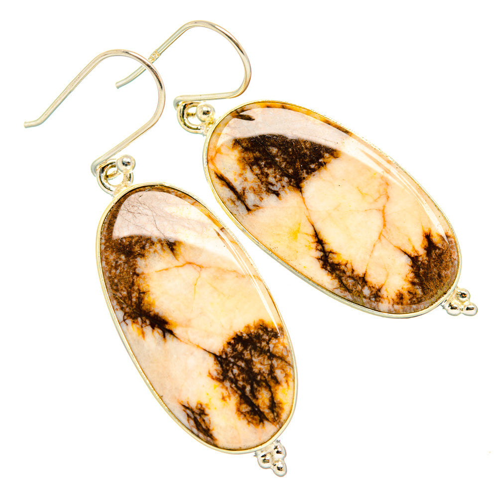 Peanut Wood Jasper Earrings handcrafted by Anasilvercos - EARR428021 - Photo 2
