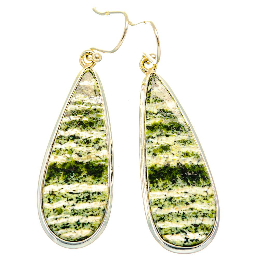 Green Swiss Opal Earrings handcrafted by Anasilvercos - EARR428022 - Photo 2