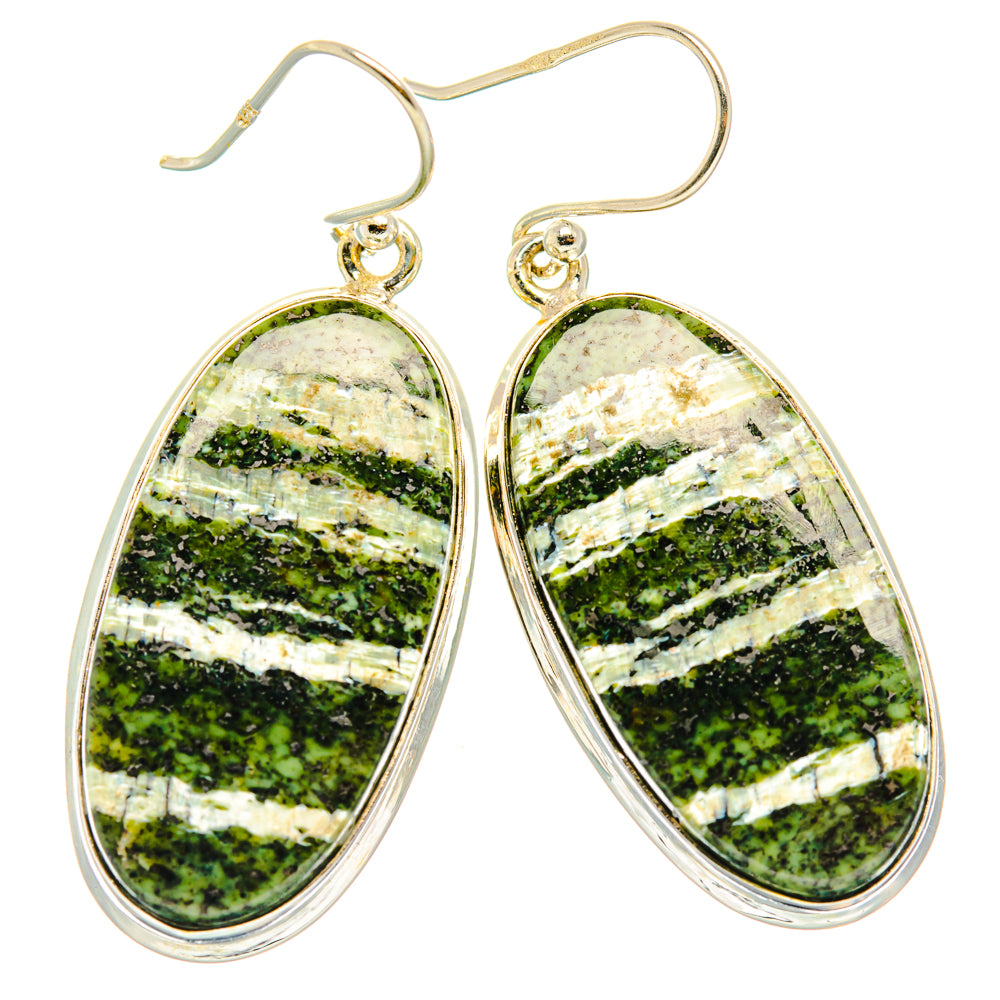 Green Swiss Opal Earrings handcrafted by Anasilvercos - EARR428024 - Photo 2