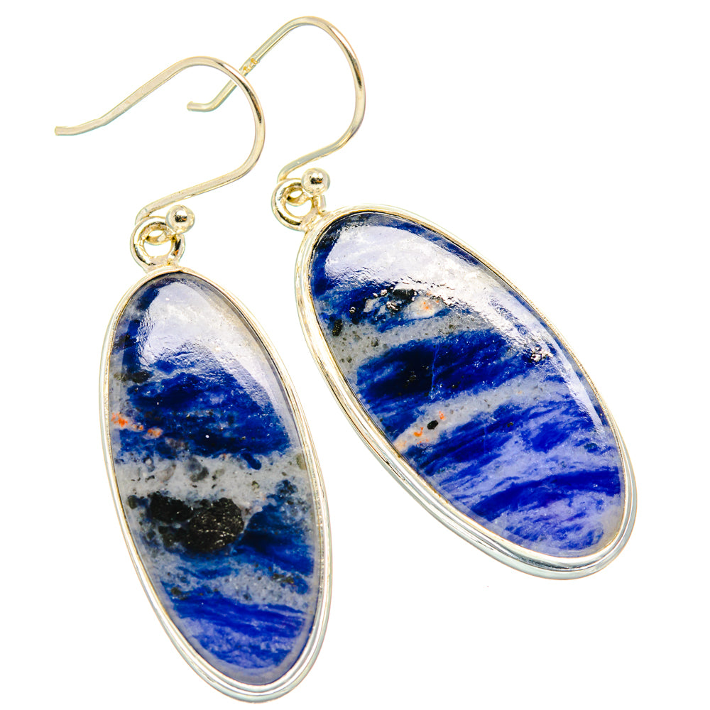 Sodalite Earrings handcrafted by Anasilvercos - EARR428026 - Photo 2