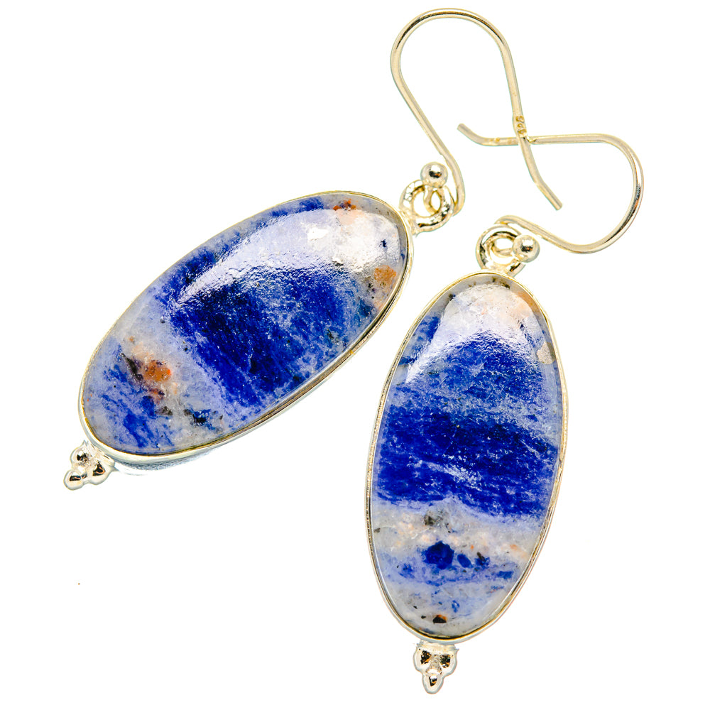 Sodalite Earrings handcrafted by Anasilvercos - EARR428028 - Photo 2