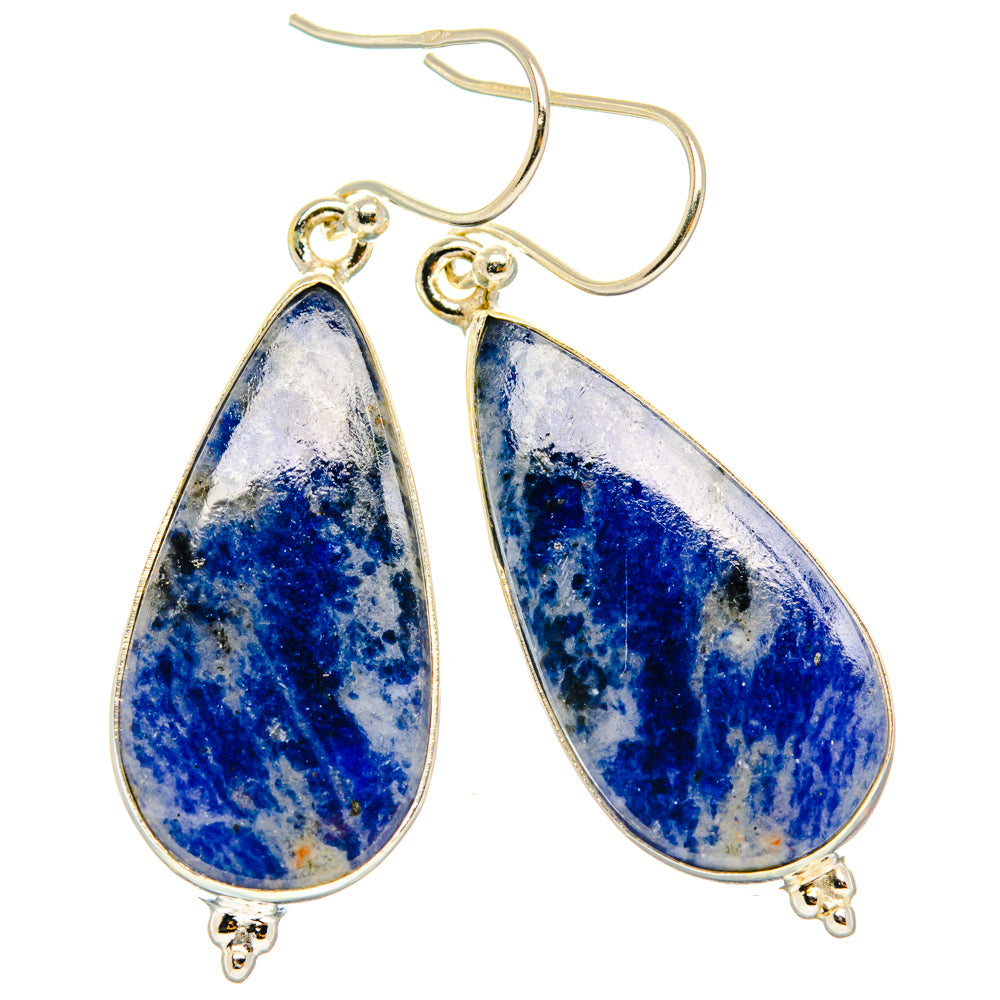 Sodalite Earrings handcrafted by Anasilvercos - EARR428032 - Photo 2