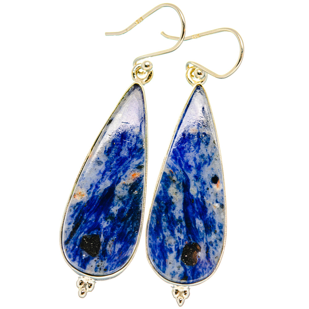 Sodalite Earrings handcrafted by Anasilvercos - EARR428034 - Photo 2