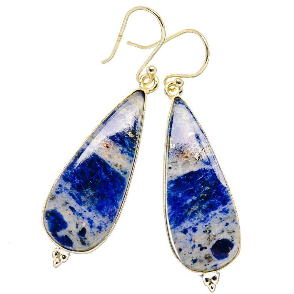 Sodalite Earrings handcrafted by Anasilvercos - EARR428037 - Photo 2