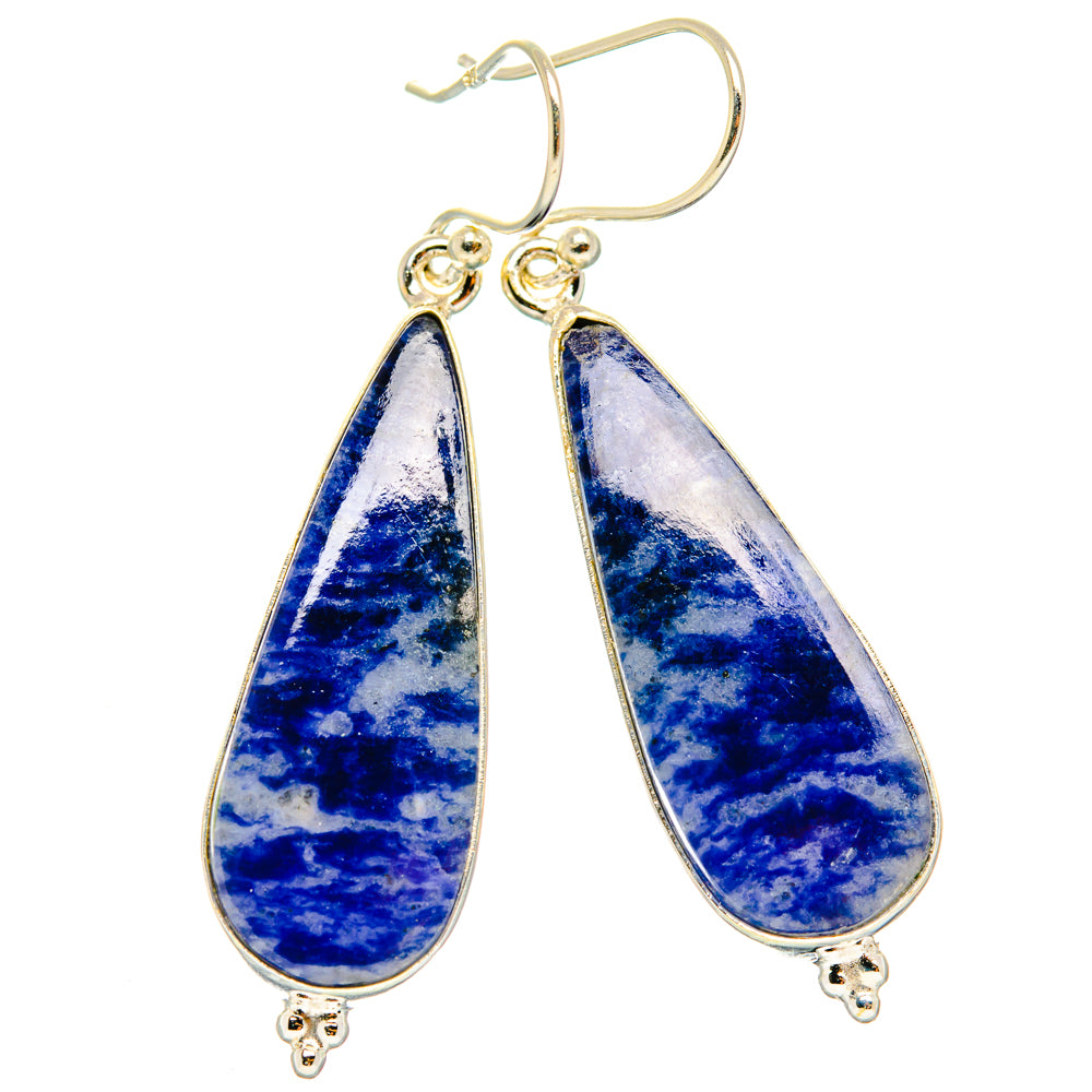 Sodalite Earrings handcrafted by Anasilvercos - EARR428042 - Photo 2