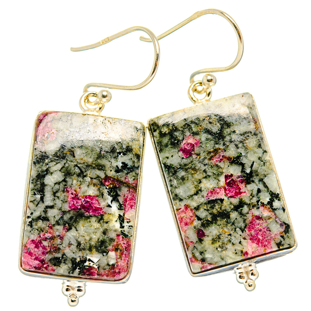 Russian Eudialyte Earrings handcrafted by Anasilvercos - EARR428044 - Photo 2