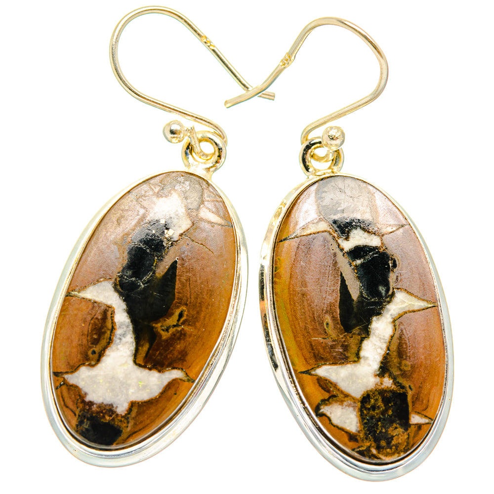 Septarian Geode Earrings handcrafted by Anasilvercos - EARR428045 - Photo 2