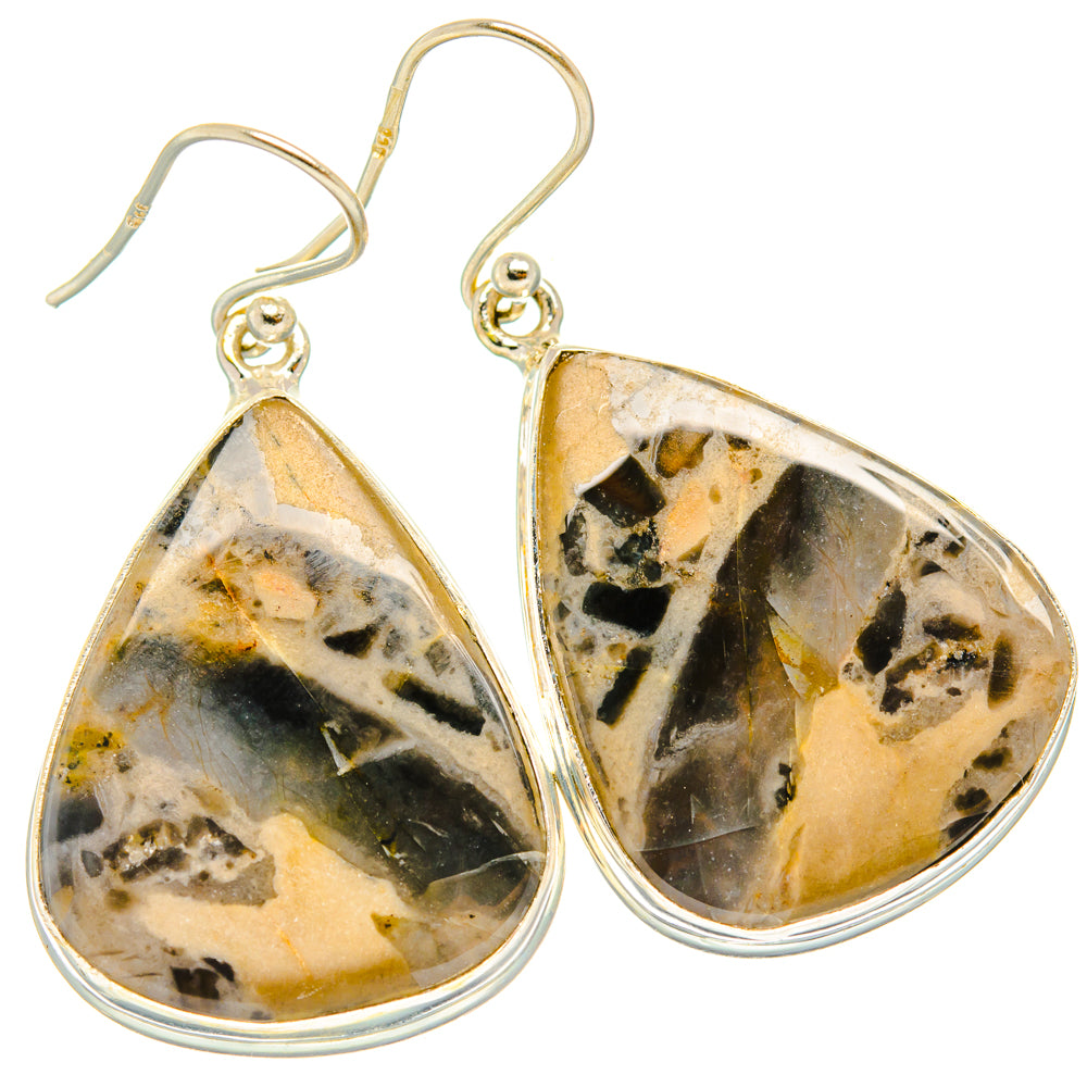 Peanut Wood Jasper Earrings handcrafted by Anasilvercos - EARR428046 - Photo 2