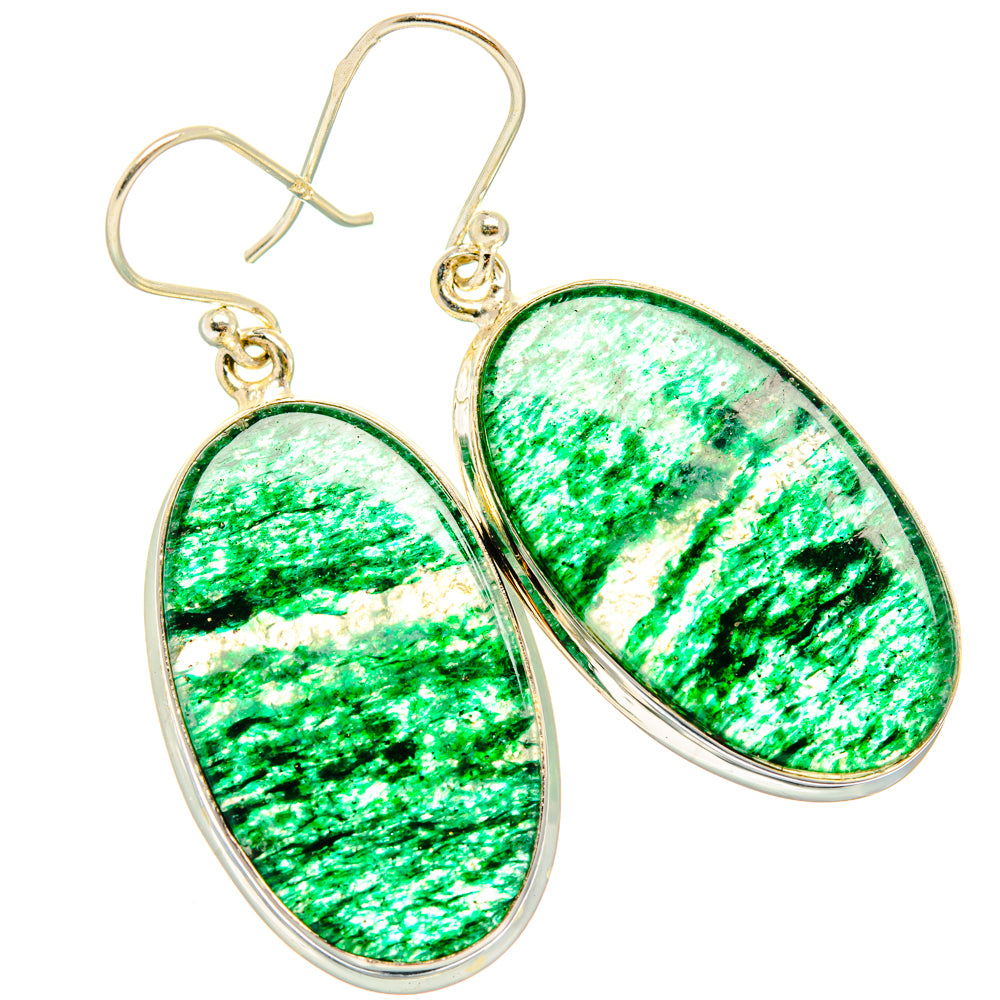 Green Aventurine Earrings handcrafted by Anasilvercos - EARR428050 - Photo 2