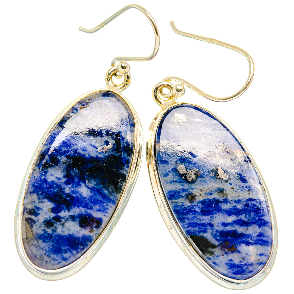 Sodalite Earrings handcrafted by Anasilvercos - EARR428051 - Photo 2