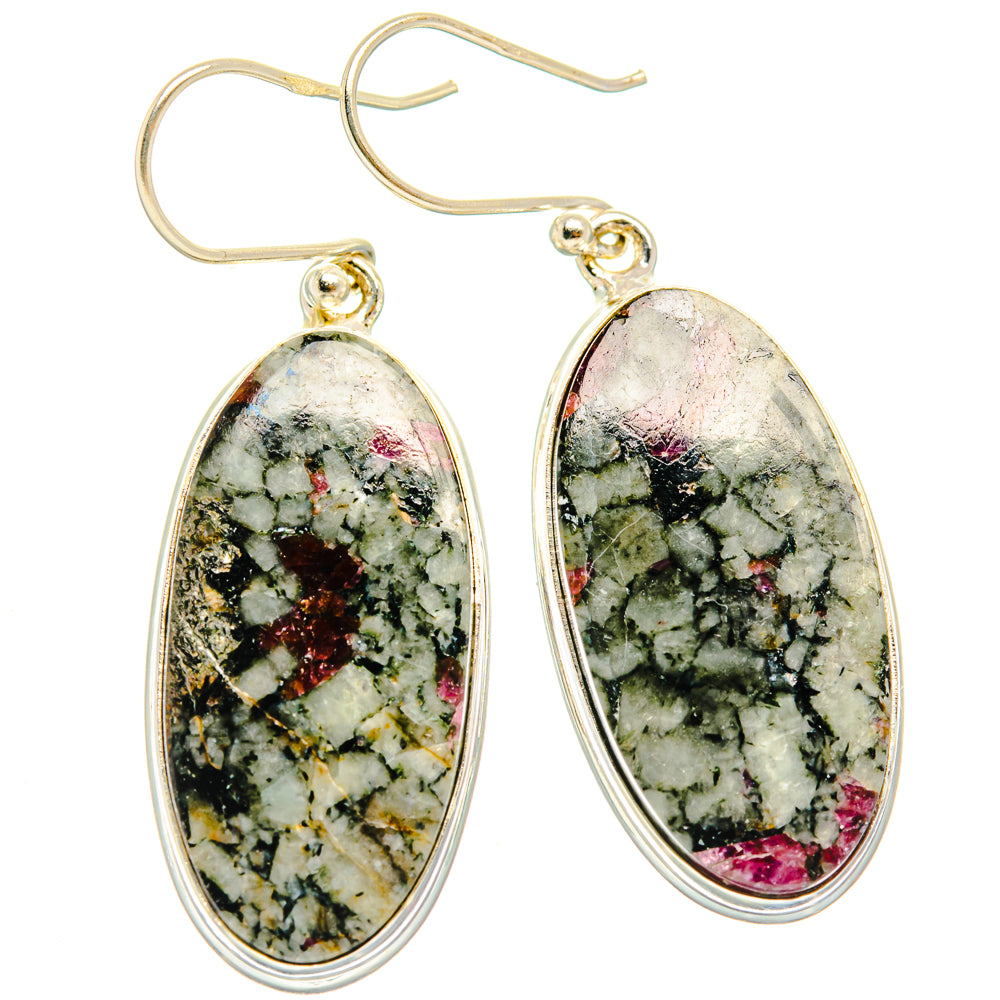 Russian Eudialyte Earrings handcrafted by Anasilvercos - EARR428054 - Photo 2