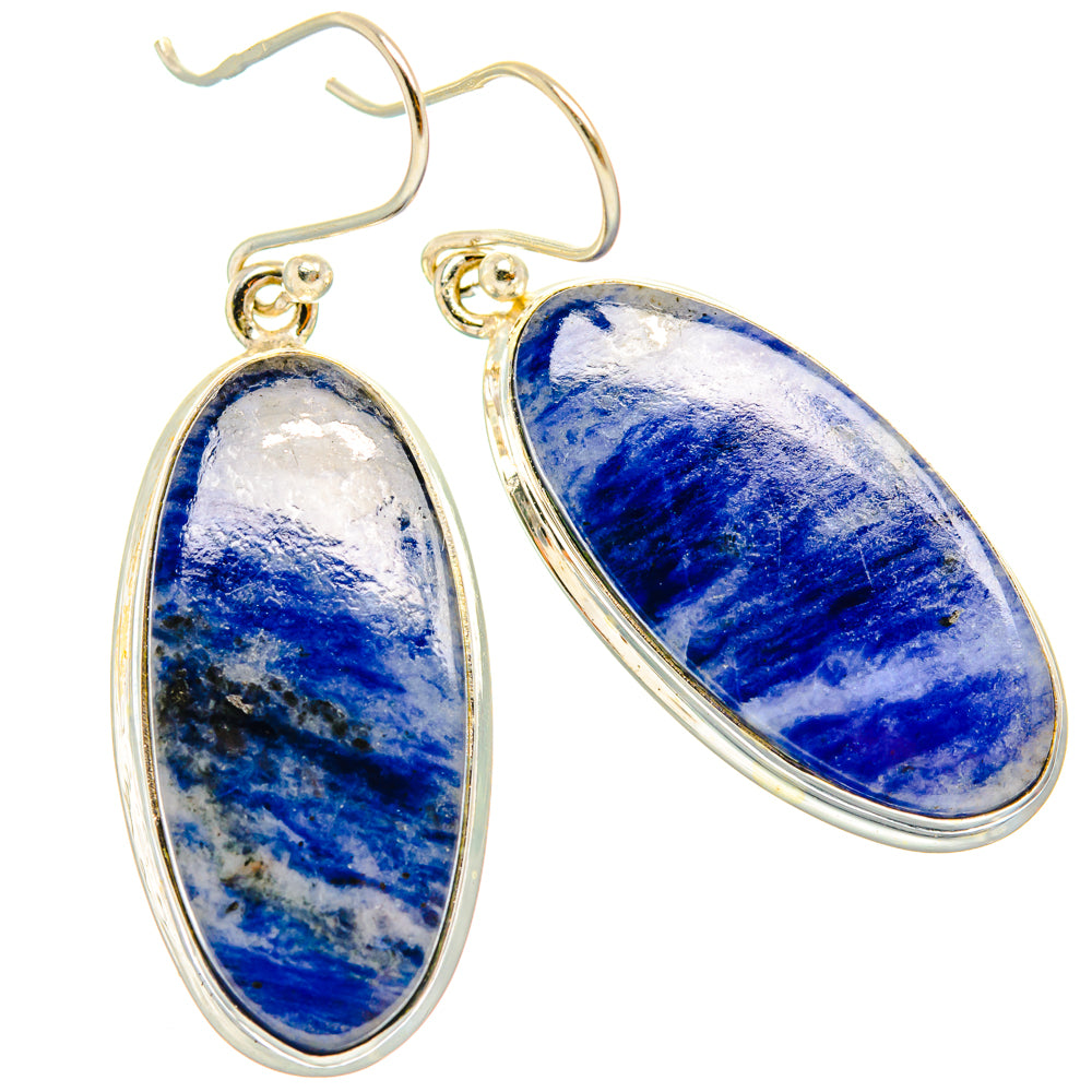 Sodalite Earrings handcrafted by Anasilvercos - EARR428056 - Photo 2