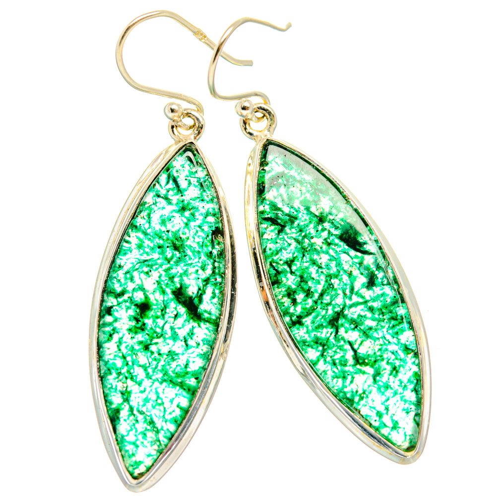 Green Aventurine Earrings handcrafted by Anasilvercos - EARR428061 - Photo 2
