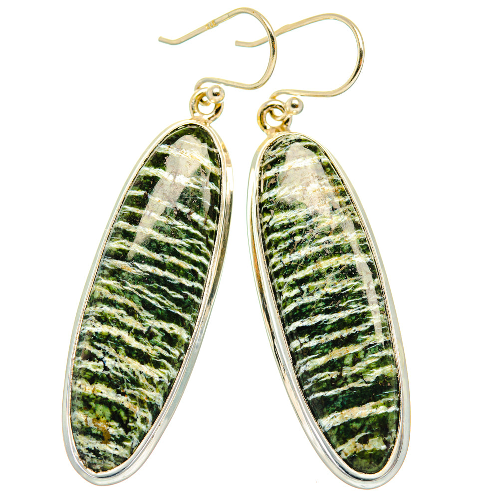 Green Swiss Opal Earrings handcrafted by Anasilvercos - EARR428066 - Photo 2