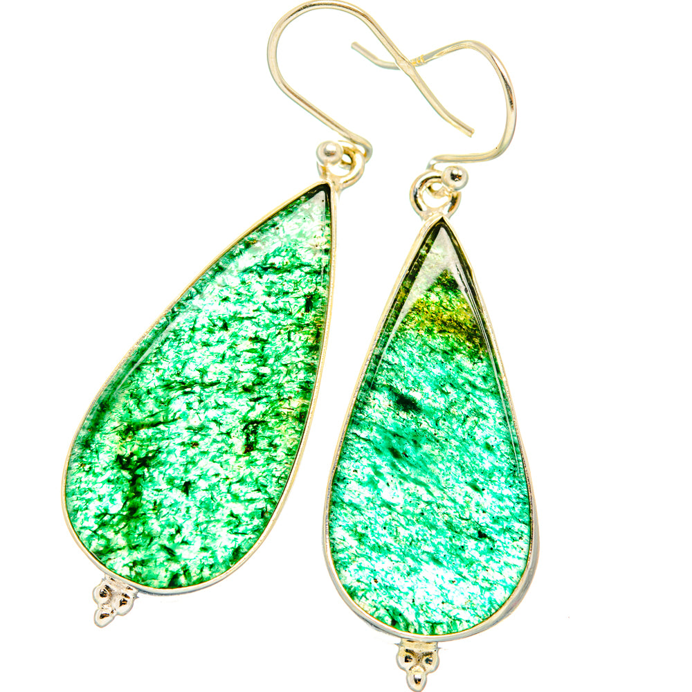 Green Aventurine Earrings handcrafted by Anasilvercos - EARR428067 - Photo 2