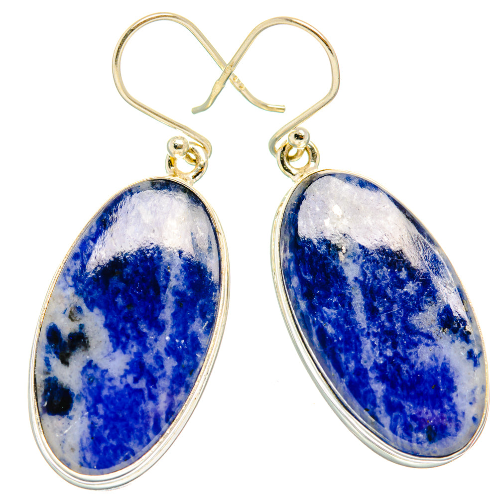 Sodalite Earrings handcrafted by Anasilvercos - EARR428083 - Photo 2