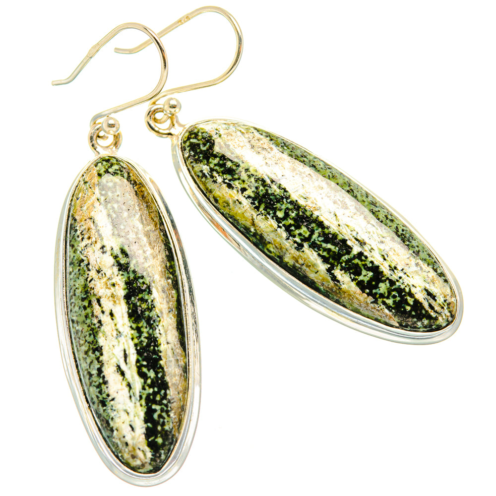 Green Swiss Opal Earrings handcrafted by Anasilvercos - EARR428085 - Photo 2