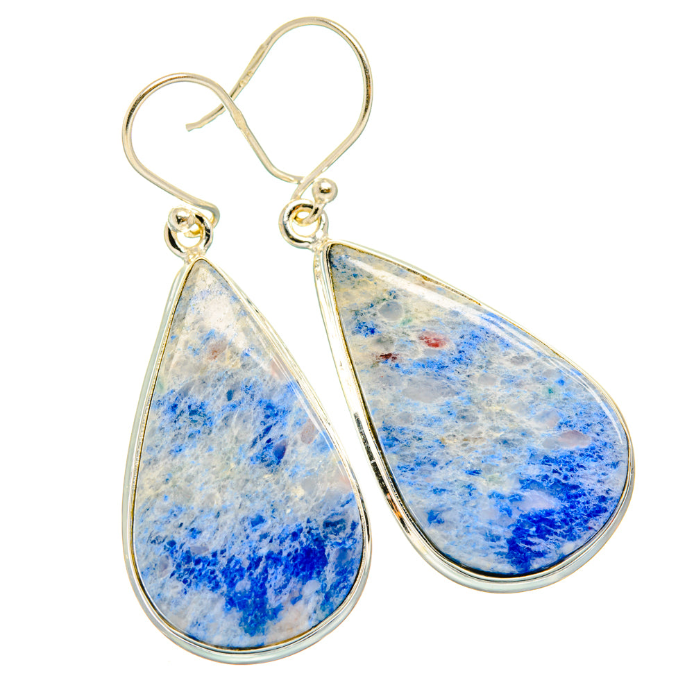 Sodalite Earrings handcrafted by Anasilvercos - EARR428088 - Photo 2
