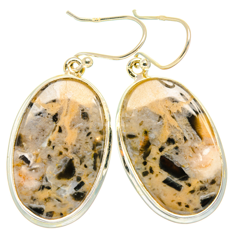 Peanut Wood Jasper Earrings handcrafted by Anasilvercos - EARR428091 - Photo 2