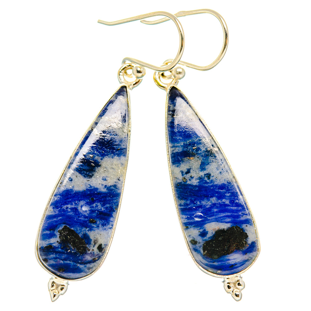 Sodalite Earrings handcrafted by Anasilvercos - EARR428096 - Photo 2