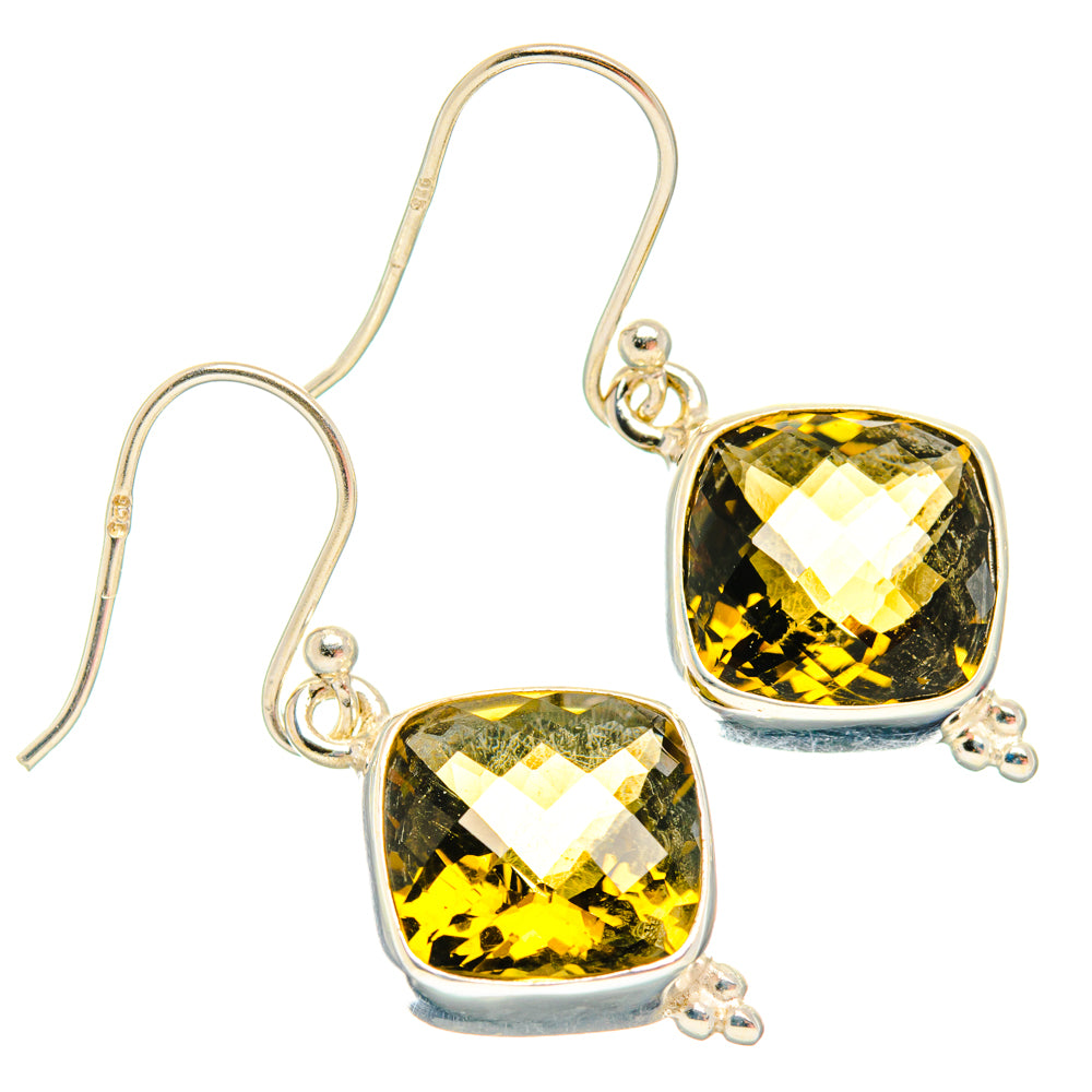 Olive Quartz Earrings handcrafted by Anasilvercos - EARR428151 - Photo 2