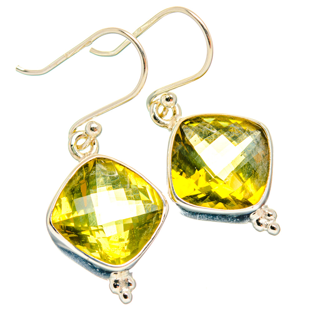 Lemon Quartz Earrings handcrafted by Anasilvercos - EARR428154 - Photo 2