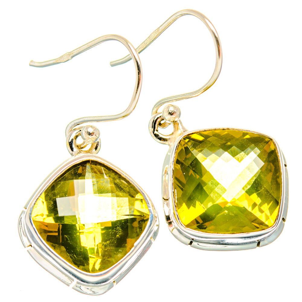 Lemon Quartz Earrings handcrafted by Anasilvercos - EARR428156 - Photo 2